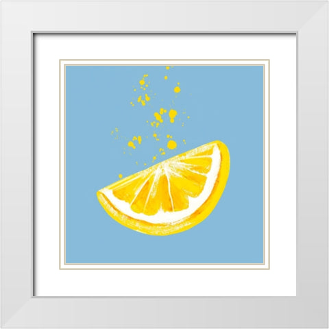 Squeezed Lemon White Modern Wood Framed Art Print with Double Matting by Tyndall, Elizabeth