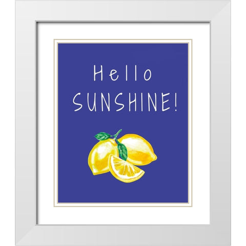 Hello Sunshine White Modern Wood Framed Art Print with Double Matting by Tyndall, Elizabeth