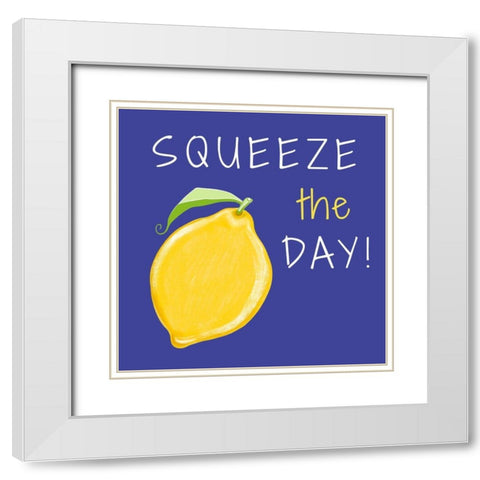 Squeeze the Day White Modern Wood Framed Art Print with Double Matting by Tyndall, Elizabeth