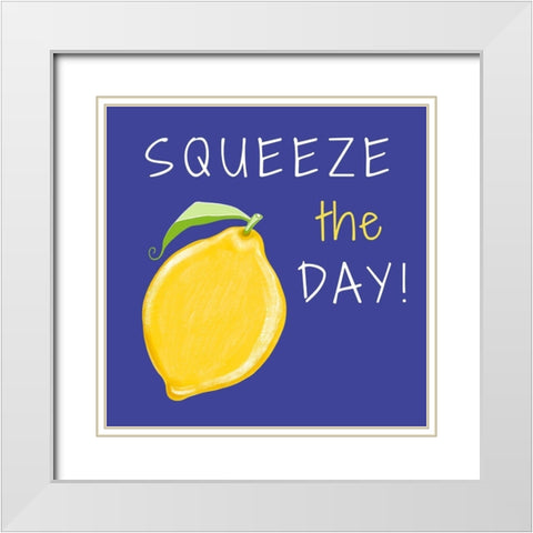 Squeeze the Day White Modern Wood Framed Art Print with Double Matting by Tyndall, Elizabeth