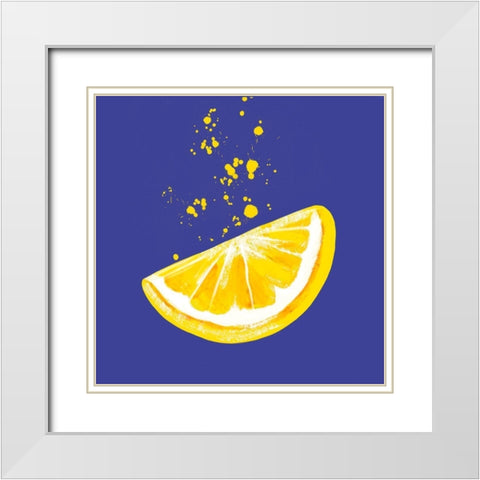 Squeezed Lemon White Modern Wood Framed Art Print with Double Matting by Tyndall, Elizabeth
