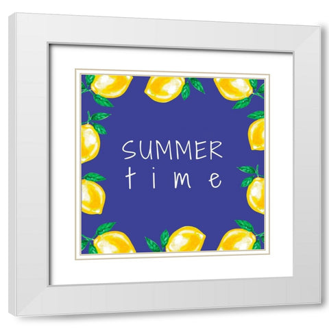 Summertime White Modern Wood Framed Art Print with Double Matting by Tyndall, Elizabeth