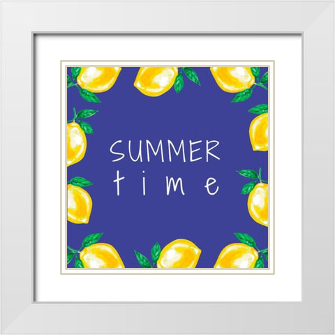 Summertime White Modern Wood Framed Art Print with Double Matting by Tyndall, Elizabeth