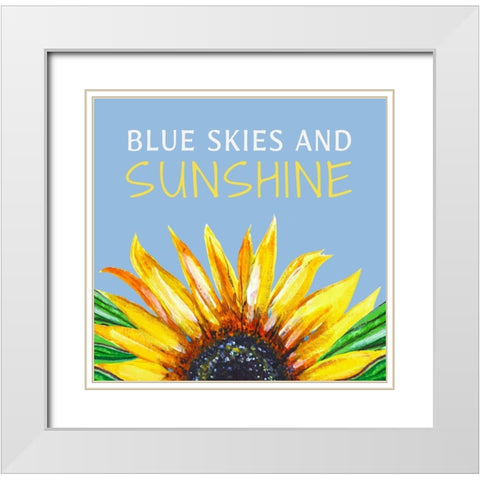 Blue Skies White Modern Wood Framed Art Print with Double Matting by Tyndall, Elizabeth