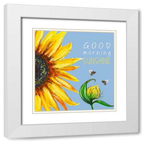 Good Morning Sunshine White Modern Wood Framed Art Print with Double Matting by Tyndall, Elizabeth