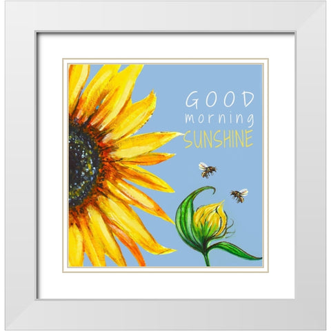 Good Morning Sunshine White Modern Wood Framed Art Print with Double Matting by Tyndall, Elizabeth