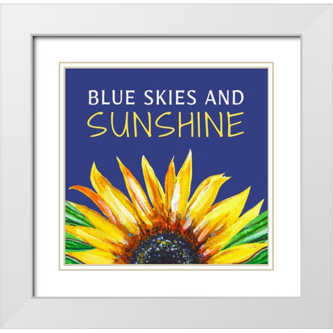 Blue Skies White Modern Wood Framed Art Print with Double Matting by Tyndall, Elizabeth