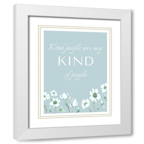 Kind People White Modern Wood Framed Art Print with Double Matting by Tyndall, Elizabeth