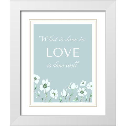 What is Done White Modern Wood Framed Art Print with Double Matting by Tyndall, Elizabeth