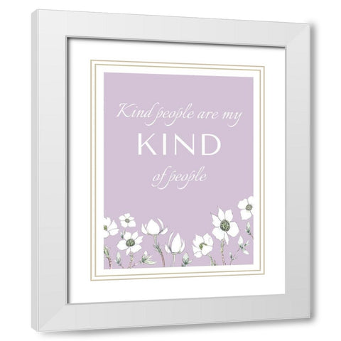 Kind People White Modern Wood Framed Art Print with Double Matting by Tyndall, Elizabeth