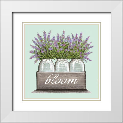 Bloom White Modern Wood Framed Art Print with Double Matting by Tyndall, Elizabeth