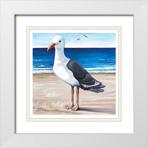 Sea La Vie White Modern Wood Framed Art Print with Double Matting by Tyndall, Elizabeth