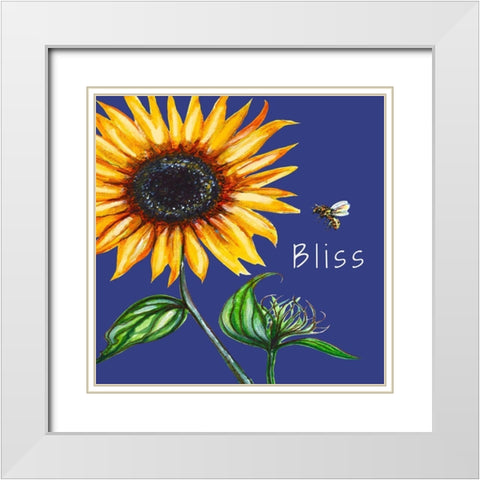 Bliss White Modern Wood Framed Art Print with Double Matting by Tyndall, Elizabeth