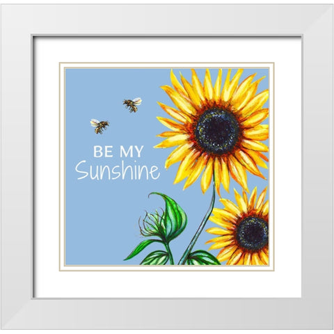 Sunshine White Modern Wood Framed Art Print with Double Matting by Tyndall, Elizabeth