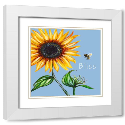 Bliss White Modern Wood Framed Art Print with Double Matting by Tyndall, Elizabeth