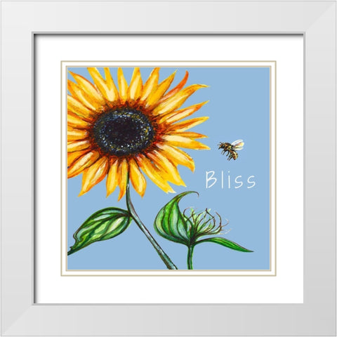 Bliss White Modern Wood Framed Art Print with Double Matting by Tyndall, Elizabeth