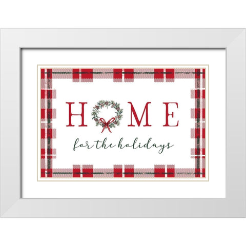 Home for the Holidays White Modern Wood Framed Art Print with Double Matting by Tyndall, Elizabeth