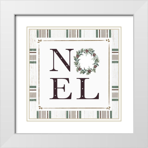 Noel White Modern Wood Framed Art Print with Double Matting by Tyndall, Elizabeth