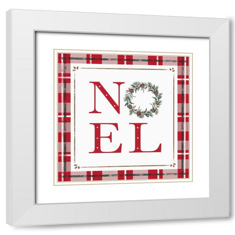 Noel White Modern Wood Framed Art Print with Double Matting by Tyndall, Elizabeth