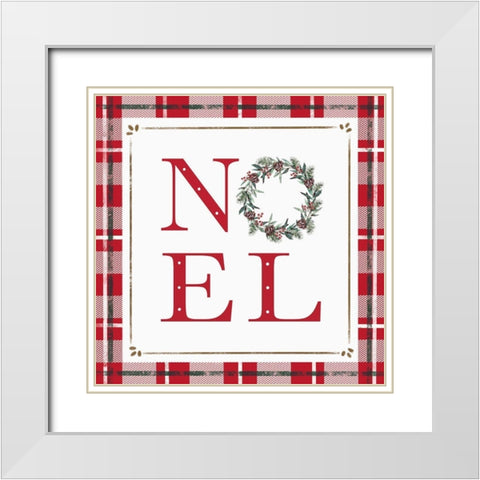 Noel White Modern Wood Framed Art Print with Double Matting by Tyndall, Elizabeth