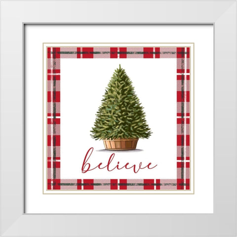 Believe White Modern Wood Framed Art Print with Double Matting by Tyndall, Elizabeth