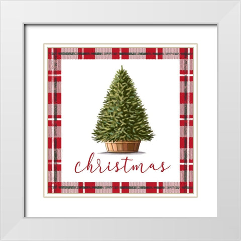 Christmas White Modern Wood Framed Art Print with Double Matting by Tyndall, Elizabeth