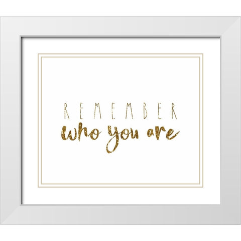 Remember White Modern Wood Framed Art Print with Double Matting by Tyndall, Elizabeth