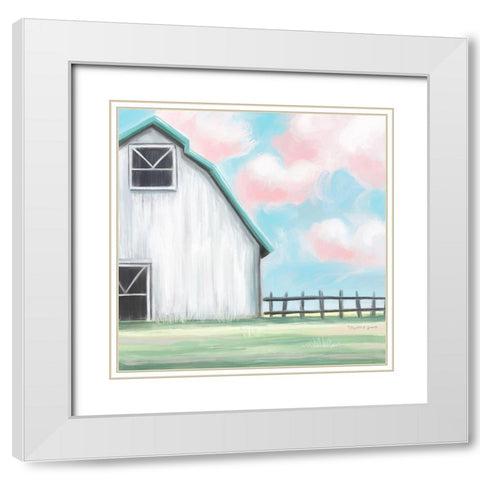 Farmhouse Barn II White Modern Wood Framed Art Print with Double Matting by Tyndall, Elizabeth