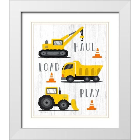 Haul-Load-Play White Modern Wood Framed Art Print with Double Matting by Tyndall, Elizabeth