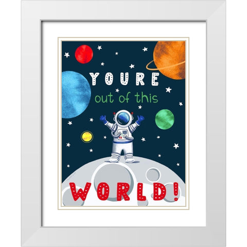 Out of This World White Modern Wood Framed Art Print with Double Matting by Tyndall, Elizabeth