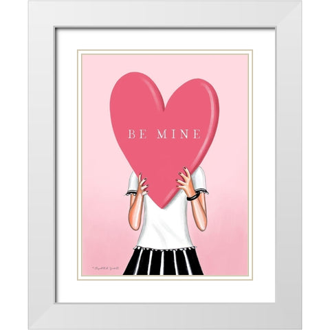 Be Mine White Modern Wood Framed Art Print with Double Matting by Tyndall, Elizabeth