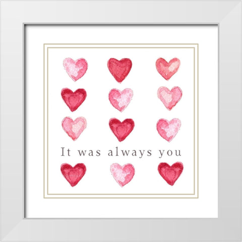 Always You White Modern Wood Framed Art Print with Double Matting by Tyndall, Elizabeth