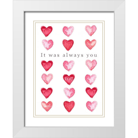 Always You White Modern Wood Framed Art Print with Double Matting by Tyndall, Elizabeth