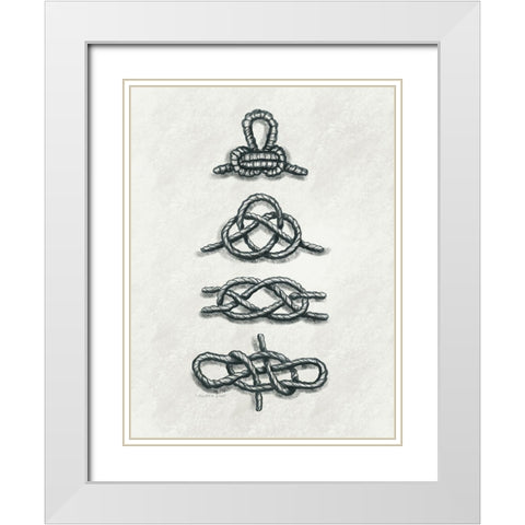 Knot So Fast II White Modern Wood Framed Art Print with Double Matting by Tyndall, Elizabeth