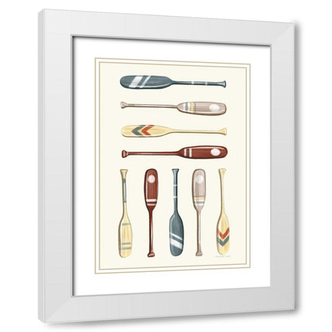 Oar Collection II White Modern Wood Framed Art Print with Double Matting by Tyndall, Elizabeth