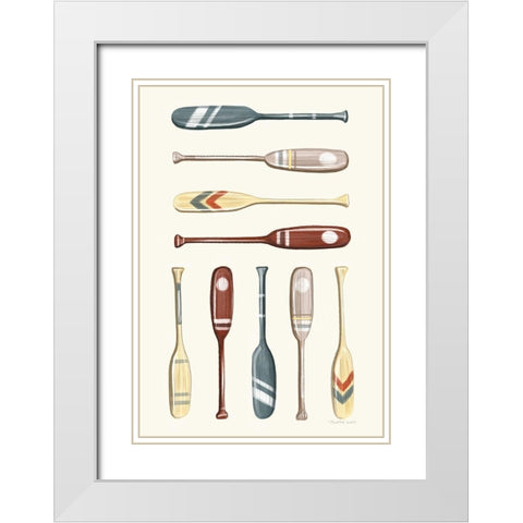 Oar Collection II White Modern Wood Framed Art Print with Double Matting by Tyndall, Elizabeth