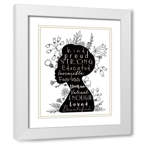 Your Life Matters White Modern Wood Framed Art Print with Double Matting by Tyndall, Elizabeth