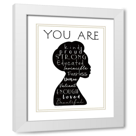 You Are White Modern Wood Framed Art Print with Double Matting by Tyndall, Elizabeth