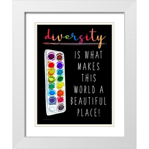 Diversity White Modern Wood Framed Art Print with Double Matting by Tyndall, Elizabeth