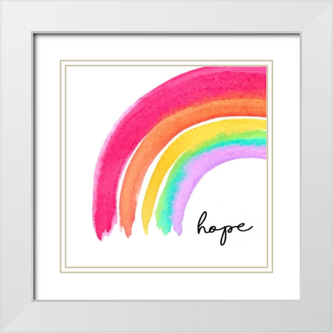 Hope White Modern Wood Framed Art Print with Double Matting by Tyndall, Elizabeth
