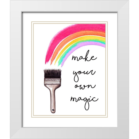 Make Your Own Magic White Modern Wood Framed Art Print with Double Matting by Tyndall, Elizabeth