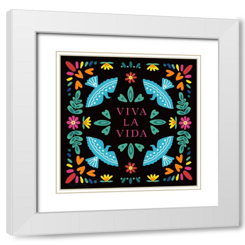 Vida La Vida White Modern Wood Framed Art Print with Double Matting by Tyndall, Elizabeth