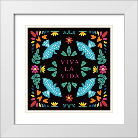 Vida La Vida White Modern Wood Framed Art Print with Double Matting by Tyndall, Elizabeth