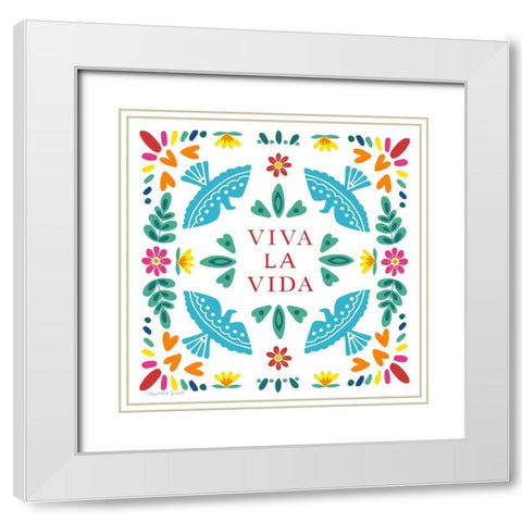 Viva La Vida White Modern Wood Framed Art Print with Double Matting by Tyndall, Elizabeth