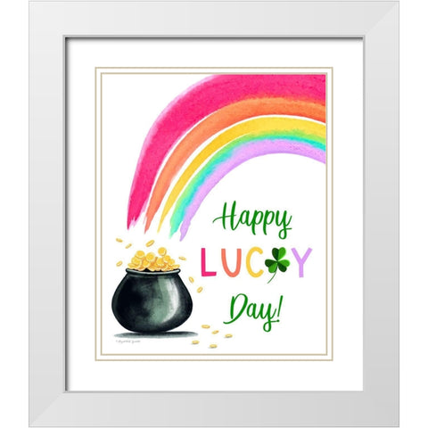 Lucky Day White Modern Wood Framed Art Print with Double Matting by Tyndall, Elizabeth