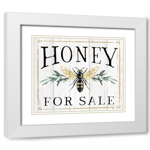 Honey for Sale White Modern Wood Framed Art Print with Double Matting by Tyndall, Elizabeth