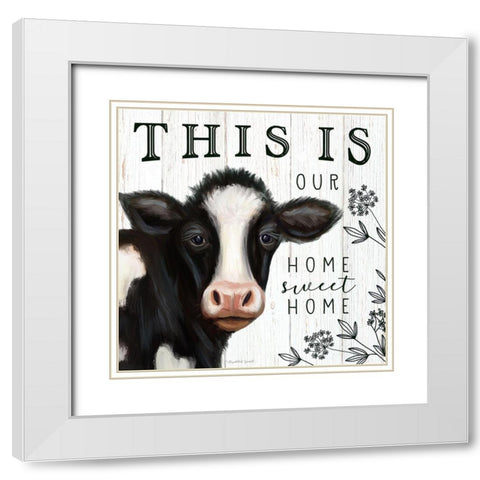 Our Home White Modern Wood Framed Art Print with Double Matting by Tyndall, Elizabeth