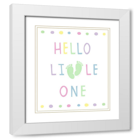 Little One White Modern Wood Framed Art Print with Double Matting by Tyndall, Elizabeth