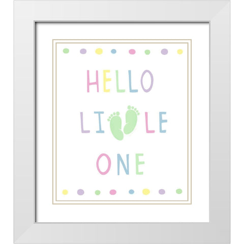 Little One White Modern Wood Framed Art Print with Double Matting by Tyndall, Elizabeth