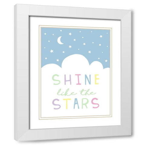 Shine White Modern Wood Framed Art Print with Double Matting by Tyndall, Elizabeth